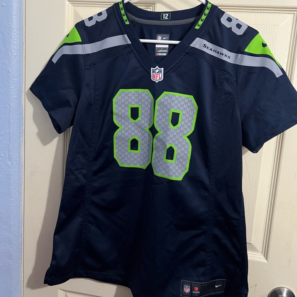 Nike Men's Navy and Gray Seahawks Jersey